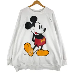 古着 90年代 DISNEY WEAR MICKEY MOUSE ミッキーマウス キャラクタースウェットシャツ トレーナー USA製 メンズXL相当/eaa601096
