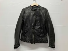 DOLCE&GABBANA ドルチェ＆ガッバーナ シングルライダースジャケット レザージャケット G9H07L サイズ44 羊革100 黒 ブラック BLK 通年