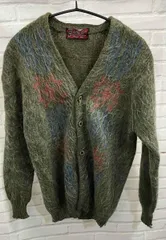 FORK / フォーク/ モヘアカーディガン / 毛足長め / 推定60s / 古着 / ヴィンテージ / VINTAGE / サイズS相当