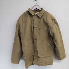 M11112 【80s USA製 L.L.Bean】 エルエルビーン ダック ハンティングジャケット ライナー付 M カーキ グリーン系 襟コーデュロイ メンズ