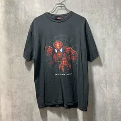 00s ムービーTEE スパイダーマン3DTEE 半袖Tシャツ アメリカ製 USA製spiderman ブラック サイズL 
