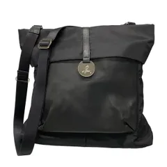 agnes b(アニエスベー) ショルダーバッグ - 黒 斜めがけ レザー