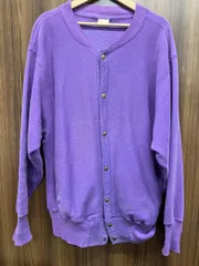 Champion ／チャンピオン REVERSE WEAVE90s 目無しスナップボタンカーディガン パープル サイズXL USA製