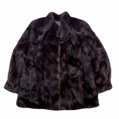 ミンクファー コート ブラウン 茶色 レディース M～Lサイズ パーティ ゴージャス 希少 高級