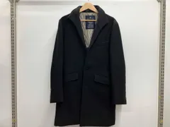 nanouniverse ナノユニバース メルトンシングルスタンドコート super140s ブラック Mサイズ 668-0215003