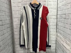 CHAPS RALPH LAUREN/チャップスラルフローレン/長袖シャツ/ポロシャツ/90s/ストライプ柄/Lサイズ/レッド×ネイビー/グレー/コットン/中国製