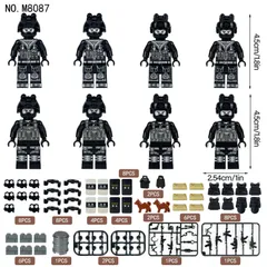 m8087 SWAT(スワット)8体 特殊警察 キット ブロック 互換 互換品 シティ 知育玩具 プレゼント ミニフィグ 全国送料無料 新品 未使用品 安い 追跡なし