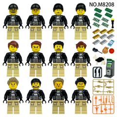 m8176 도둑 12체 ATM 출자 받자 도둑 범죄자 킷 레고 블록 호환 LEGO 호환품 시티 지육 완구 선물 미니 피그 송료 무료 신품 미사용품 싼 유 메일