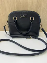 【中古品】ケイト・スペード ショルダーバッグ レザー ブラック　現状品