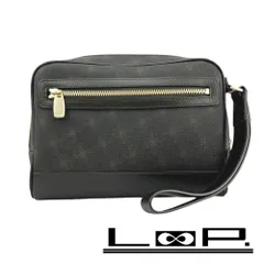 ダンヒル ■美品■ セカンドバッグ ハンド クラッチ バッグ オーガナイザー ビジネス PVC レザー 茶 L3LH91B 【390913】7