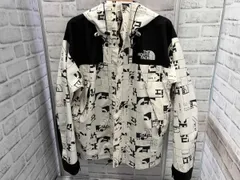 THE NORTH FACE / ノースフェイス / 1990 BROKEN GRID LOGO PRINT / マウンテンパーカー / サイズM / 総柄 / ホワイト / 汚れ色褪せ有り