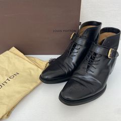 特価】ルイヴィトン LVロゴ メダリオン サイドゴアブーツ 7.5 26cm