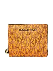 【中古】【美品】MICHAEL KORS 　マイケル・コース 財布　オレンジ　二つ折り財布　PVC＿S10＿セルモアから出品＿s-0131-r10