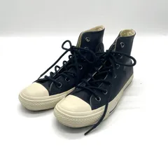 converse コンバース ハイカット スニーカー オールスター オールレザー 24cm  ネイビー 紺 レザー 革