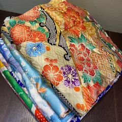 まとめ売り】正絹振袖6枚 リメイク素材 ハンドメイド向け - メルカリ