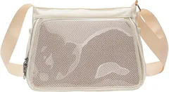 HARGIO(ハルジオ) 痛バッグ ショルダー ショルダーバッグ 痛バック 大人 推し活バッグ 可愛い いたばっく ポケット おしゃれ かわいい 鞄 かばん ぬいぐるみ シート 付属 人気 (ホワイト,  31cm x 25cm x 9cm)