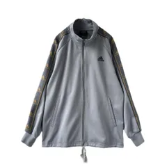 adidas　トラックジャケット　ジャージ　刺繍ワンポイント　ロゴライン　万国旗