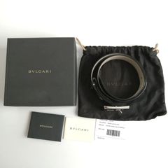 BVLGARI ブラックレザー ネックレス 50センチ - メルカリ