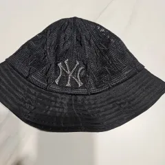 NEW YORK ヤンキース ブラック メッシュ バケットハット 帽子 49-51 新品