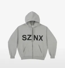 商品 傷あり / イージー SZNX フード ジップアップ グレー HD-10