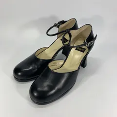 美品◯  卑弥呼 HIMIKO セパレート パンプス アンクルストラップ ブラック プレーントゥ 23 黒