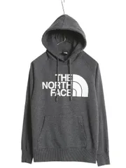 【お得なクーポン配布中!】 ノースフェイス プリント スウェット フード パーカー レディース XS / 古着 アウトドア 裏起毛 プルオーバー トレーナー シンプル グレー