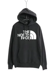 【お得なクーポン配布中!】 US企画 ノースフェイス プリント スウェット フード パーカー レディース XS / 古着 アウトドア 裏起毛 プルオーバー トレーナー ブラック