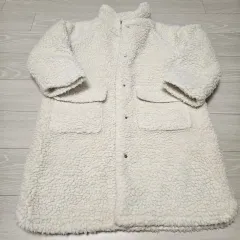 ラッピング ボア シープスキン ロング コート アイボリー 120 サイズ 2着