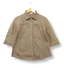 【未使用】【日本製】ダックスゴルフ /DAKS GOLF オンワード樫山■ 半袖シャツ チェック柄 レディース Lサイズ ■管理番号L2957SSA26-251130-50(198)