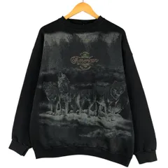 古着 90年代 TSi オオカミ柄 大判プリント アニマル スウェットシャツ トレーナー USA製 メンズXL相当 ヴィンテージ/eaa596716