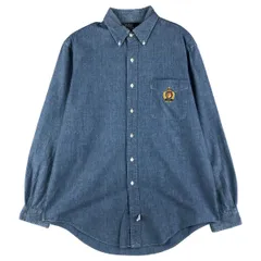古着 ラルフローレン Ralph Lauren POLO by Ralph Lauren 長袖 ボタンダウン シャンブレーシャツ メンズL相当/eaa575175