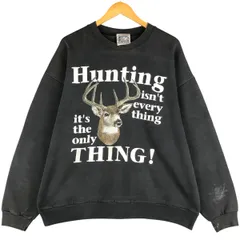 古着 OUTDOOR GEAR メッセージ 鹿柄 アニマル スウェットシャツ トレーナー メンズXL相当/eaa596712