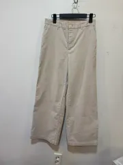 アイボリー コーデュロイ ワイド パンツ L