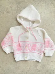 【Size 60-70】vintage くま ニットカーディガン