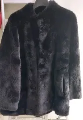 ブラック 厚手 ファー ジャケット