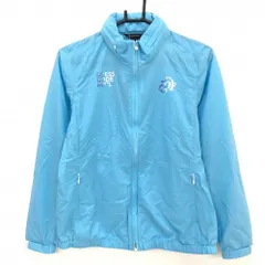 【新品】ゾーイ ナイロンジャケットブルゾン ライトブルー 薄手 フード収納可 PERTEX  レディース 38(M) ゴルフウェア ZOY