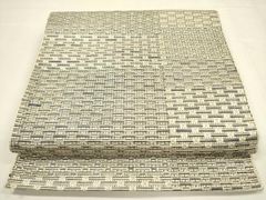 平和屋着物○男性 紬 片身替わり 格子柄 縞 正絹 逸品 CAAX4789ut