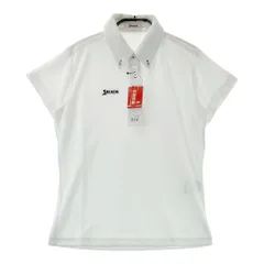 サイズ：M SRIXON スリクソン  ボタンダウン 半袖ポロシャツ  ホワイト系 [240101574352] ゴルフウェア レディース ストスト