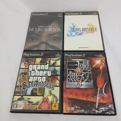 PS2用ゲームソフト 4本セット　プロジェクト・ミネルバ 真・三国無双3 ファイナルファンタジーX グランド・セフト・オート・サンアンドレアス　プレイステーション2用ソフト