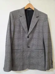 SYSTEM メンズ グレンチェック ブレーザー 100