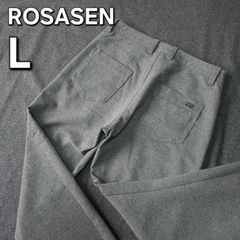 【Rosasen】ロサーセン 秋冬 360度 ウーリー ストレッチゴルフパンツ 79 Lサイズ グレー メンズ ロゴマーク