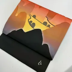 名古屋帯 作家物 塩瀬 黒地に素敵な染め 九寸 正絹 着物 MA-1791