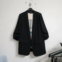 ZARA ザラ ブラック ルーズフィット ブレーザー ジャケット
