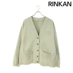 ミュウミュウ サイズ:S  MJL010 ロゴワッペンダスト加工コットンカーディガン 中古 SS13 ミュウミュウ MJL010 ロゴワッペンダスト加工コットンカーディガン