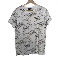 EMPORIOARMANI(エンポリオアルマーニ) 半袖Tシャツ サイズL メンズ - 白×ダークグレー クルーネック