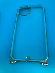 iPhone12 Pro Max ショルダーケース クリア ゴールドフレーム 斜め掛け 可愛い