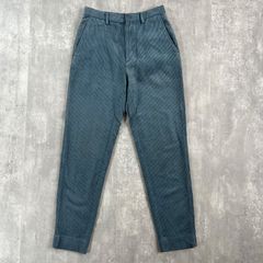 90s ISSEY MIYAKE イッセイミヤケ レーヨン×綿×ウール コーデュロイパンツ ブルー IM63-FF122 Lサイズ 日本製