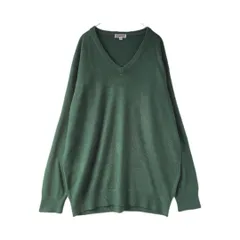 デザインニット　セーター　ビッグサイズ　4L　Vネック　くすみカラー