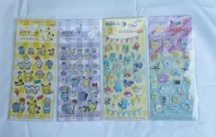 ポケモン　ポカピースキラキラシール全2種＋プチプチシール4全2種の4枚セットになります