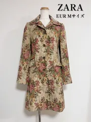 ZARA ザラ　コート　M ゴブラン薔薇柄　花柄